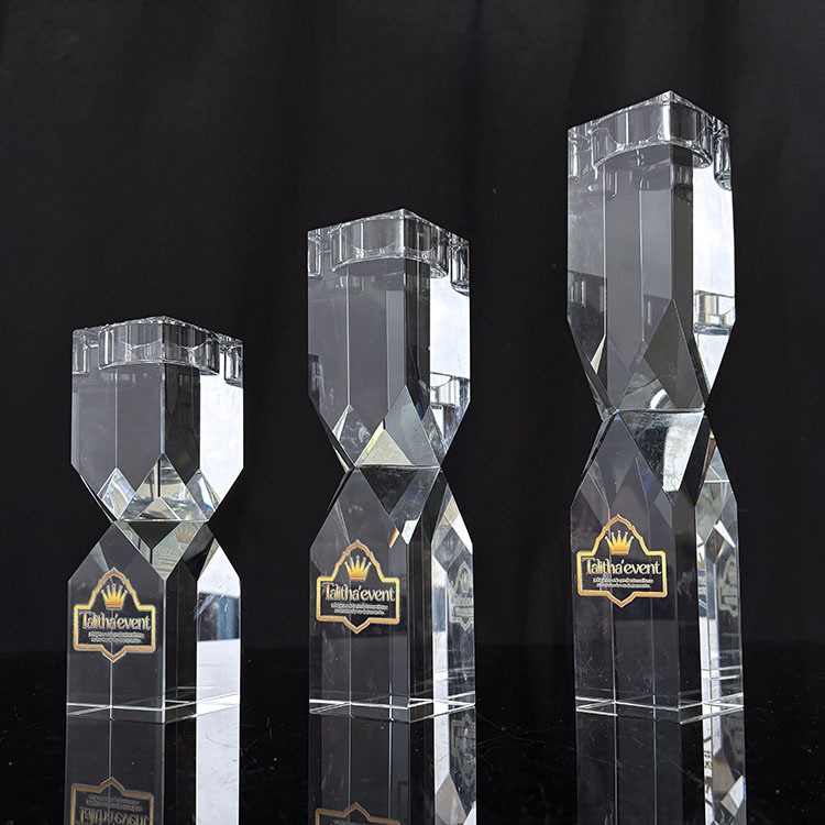 Crystal Block Tealight Candle Holder Candlestick MH-Z0461