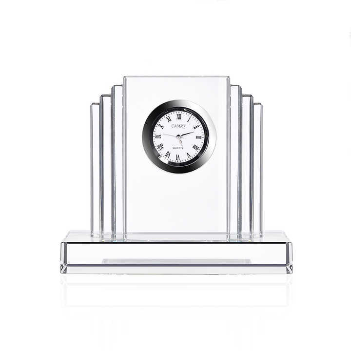 22mm Clock Insert Arch Shape Grandfather Crystal Desk Clock for Home Decoration