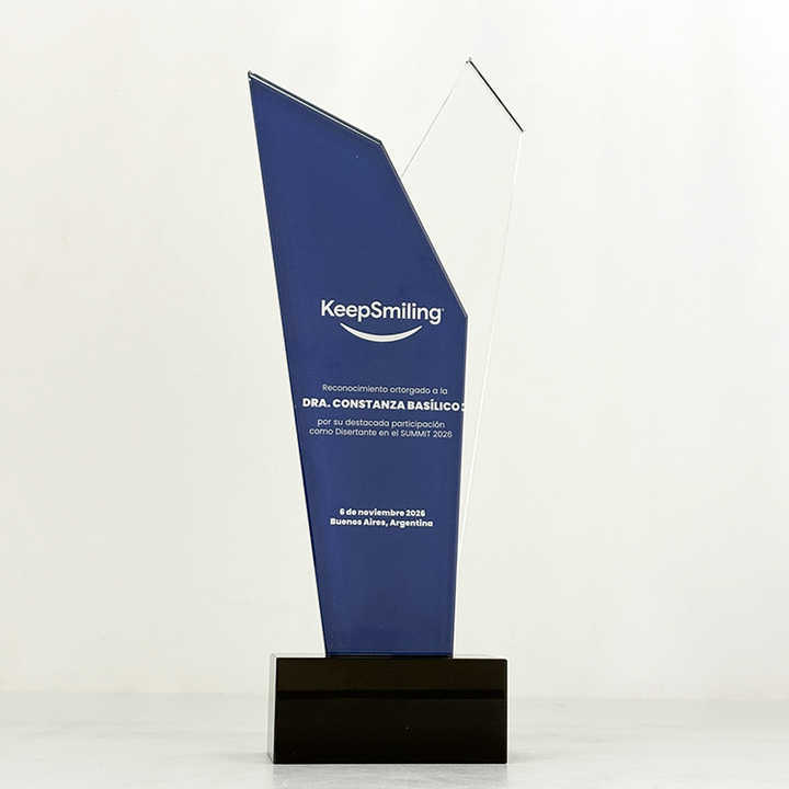 Personalized Clear Glass Crystal Trophy MH-LJ0760