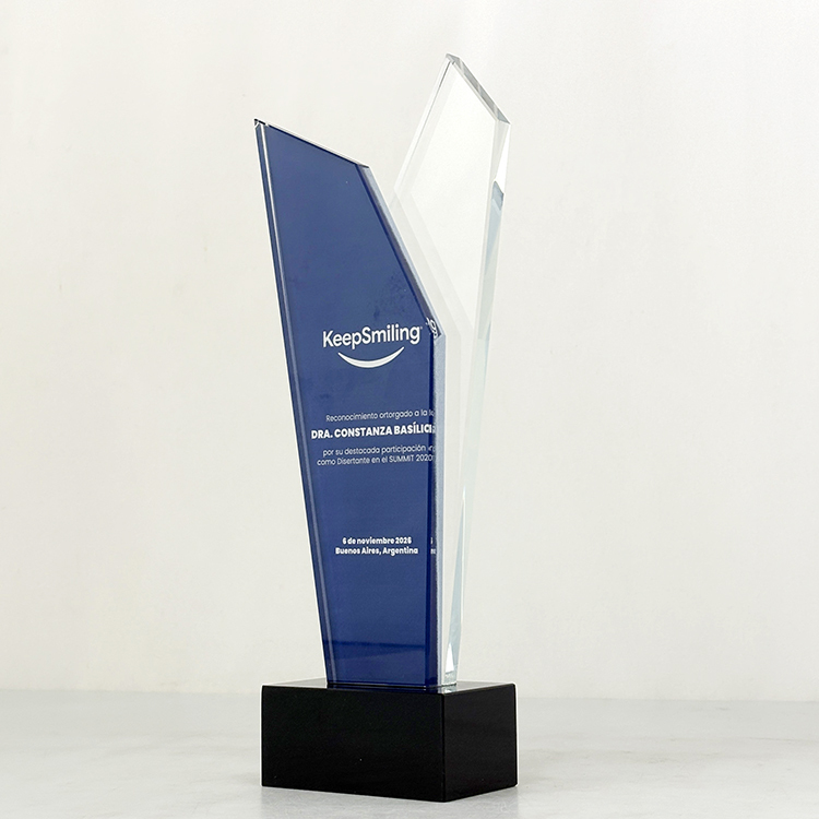 Personalized Clear Glass Crystal Trophy MH-LJ0760
