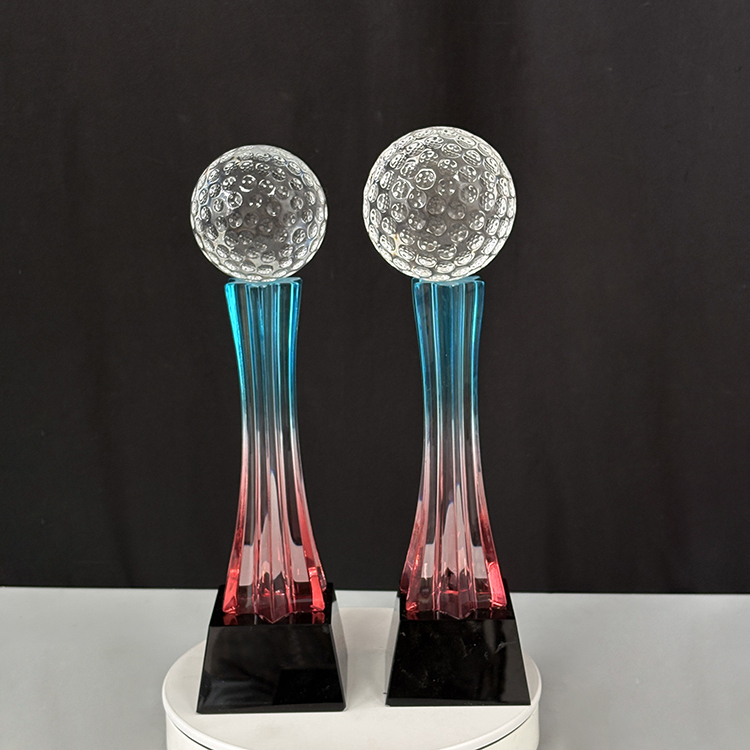 Crystal Golf Ball Colored Award Trophy MH-LJ0764