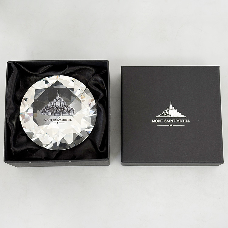 Personalized Clear Crystal Diamond Glass Paperweight MH-9527