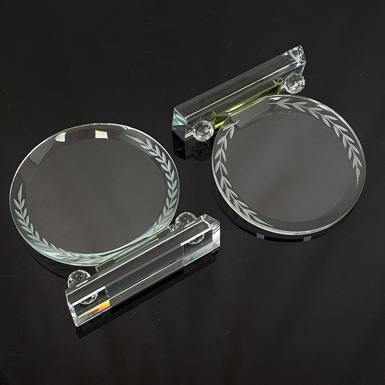 Blank Round Crystal Plaque Crystal Trophy Award MH-LJ0787