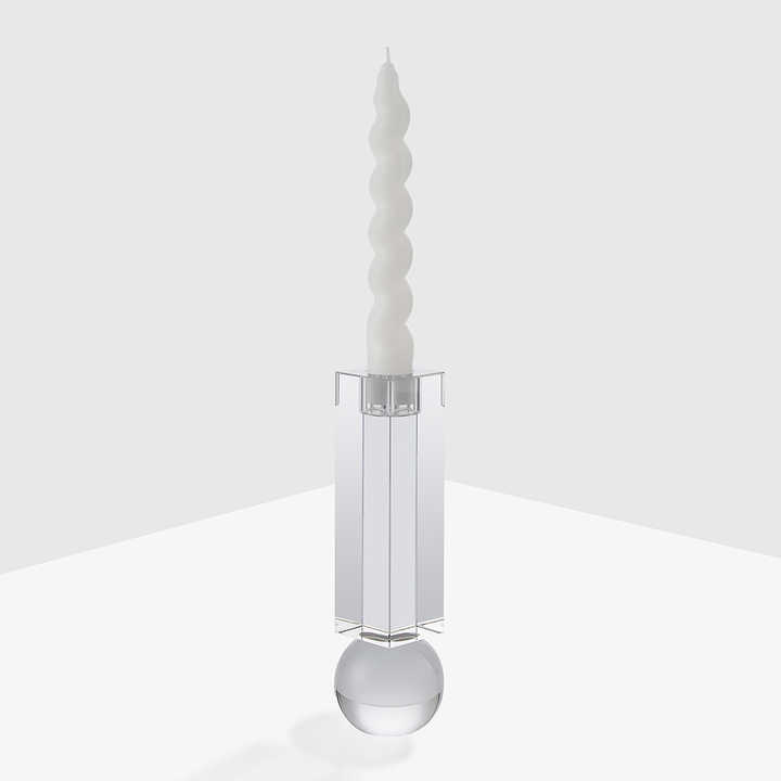High Quality Indoor Outdoor Dining Decoration Crystal Candle Holder Transparent Crystal Candlestick Holders