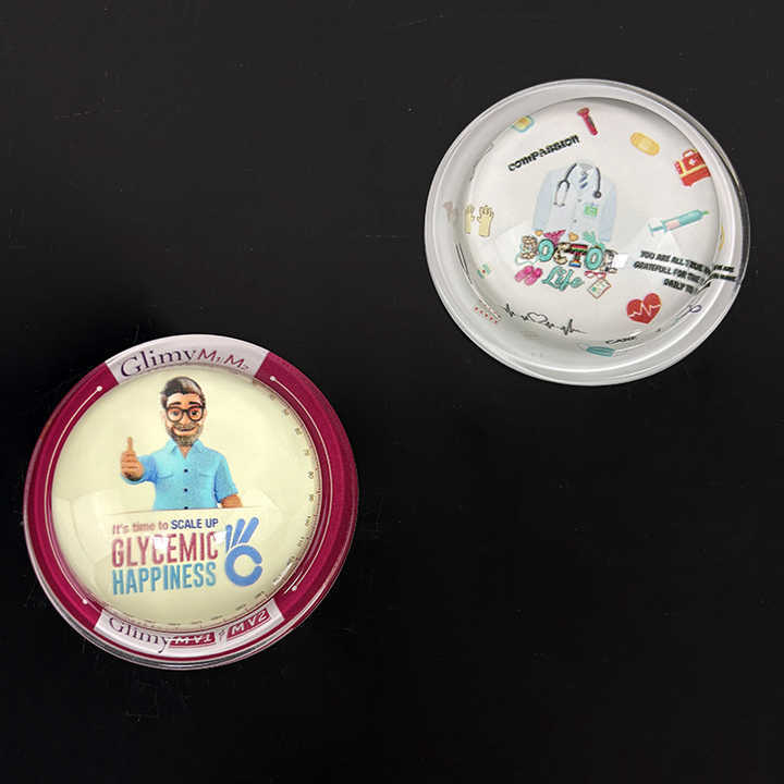 Personalized Crystal Magnifying Glass Dome Paperweight with Base MH-F0709