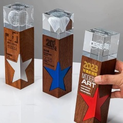 Dark wooden + Silver star