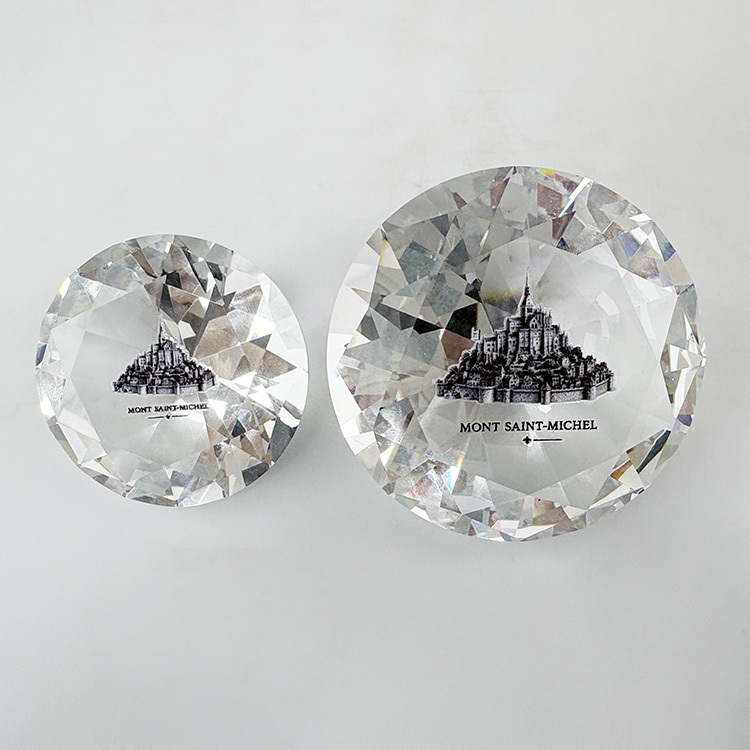 Personalized Clear Crystal Diamond Glass Paperweight MH-9527