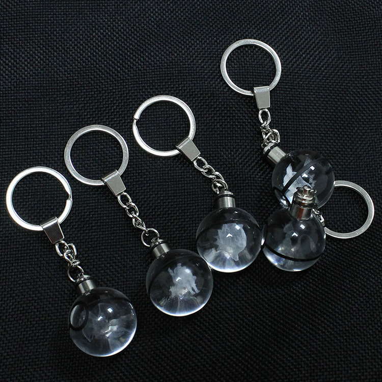 Crystal Ball 3D LED Night Light Key Ring MH-YS0484