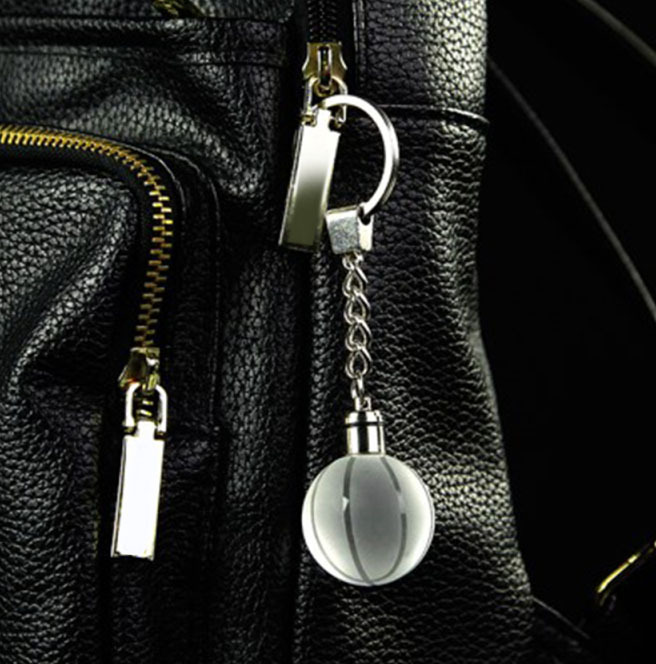 Led Light Crystal Basketball Keychain MH-YS0490