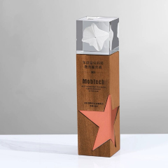 Dark wooden + Bronze star
