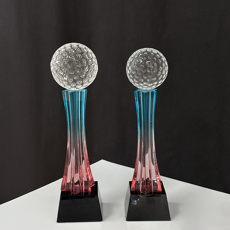 Crystal Golf Ball Colored Award Trophy MH-LJ0764