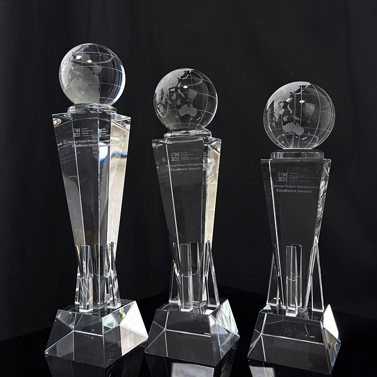 Personalized Crystal Globe Sports Event Crystal Trophy Award MH-LJ0802