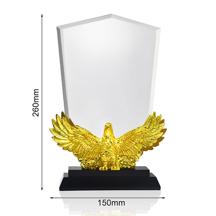 Wholesale Factory Price Fine Workmanship Creative Events Souvenirs Crystal Awards Golden Eagle Trophy