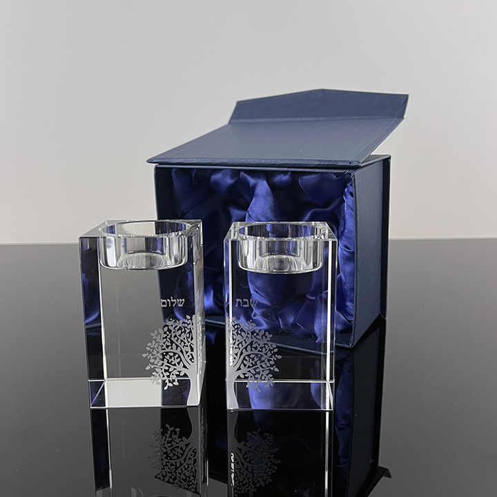 Jewish Hebrew Crystal Votive Candle Holders MH-1833