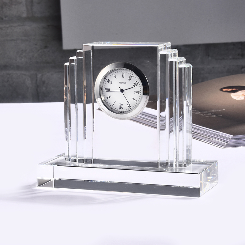 22mm Clock Insert Arch Shape Grandfather Crystal Desk Clock for Home Decoration