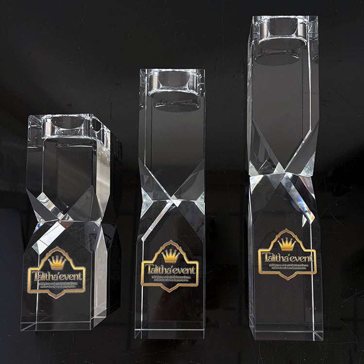 Crystal Block Tealight Candle Holder Candlestick MH-Z0461
