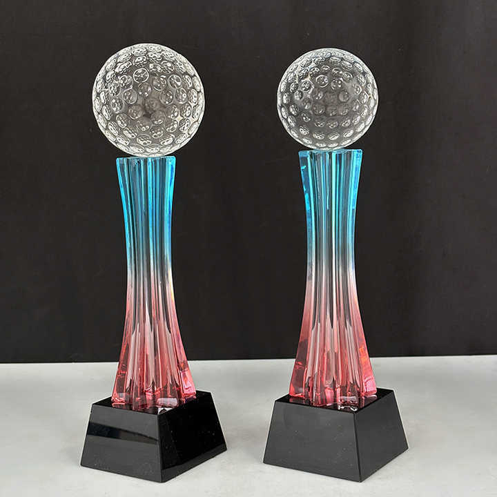 Crystal Golf Ball Colored Award Trophy MH-LJ0764