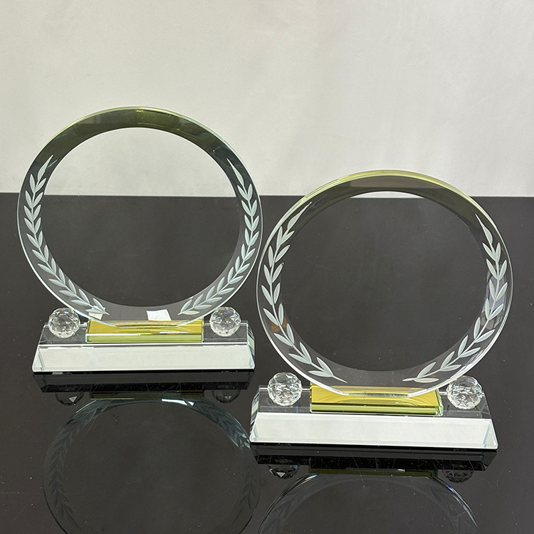Blank Round Crystal Plaque Crystal Trophy Award MH-LJ0787