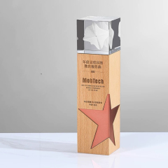 Light wooden + Bronze star