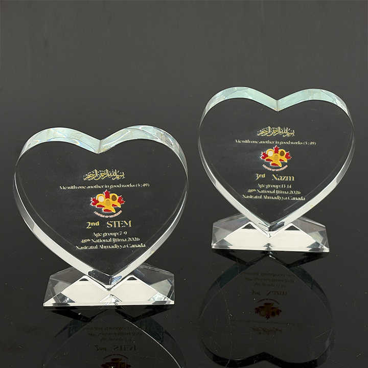 Personalized Heart Crystal Trophy Photo Frame Trophy MH-LJ0773