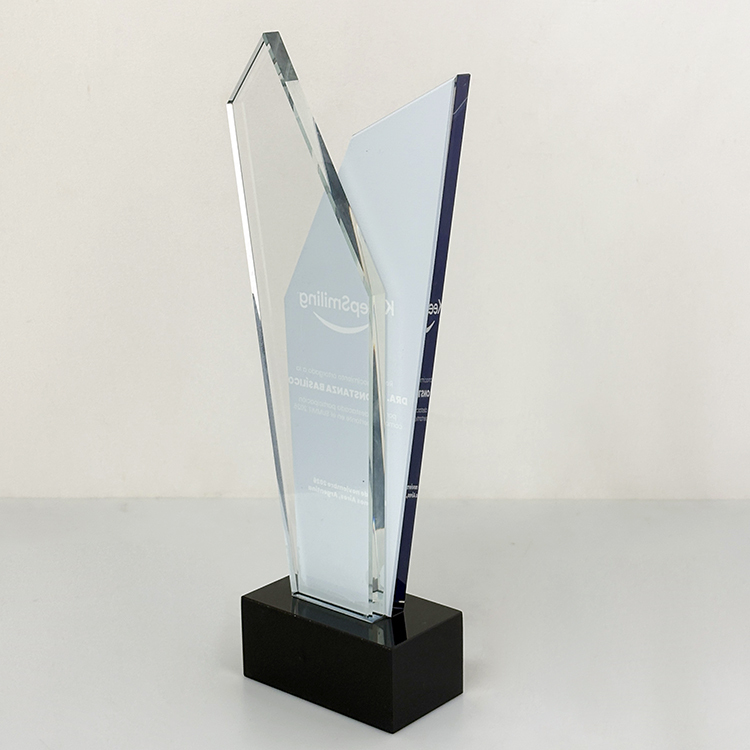 Personalized Clear Glass Crystal Trophy MH-LJ0760