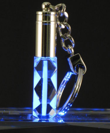 Octagon Crystal Key Chain with Led Light MH-YS0286