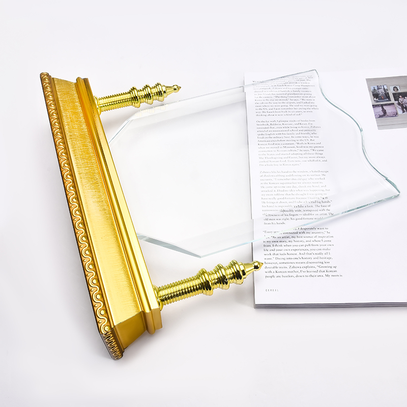 Professional Manufacturer Plaque Golden Base Creative Solid Crystal Trophy Fine Workmanship Glass Awards