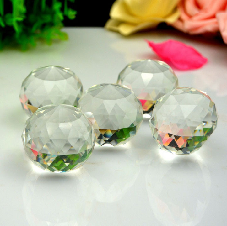 Faceted Glass Crystal Sphere Ball MH-Q0243
