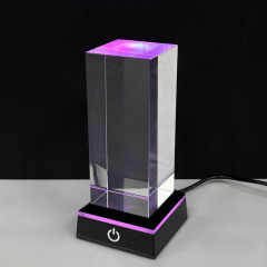 Clear with black base