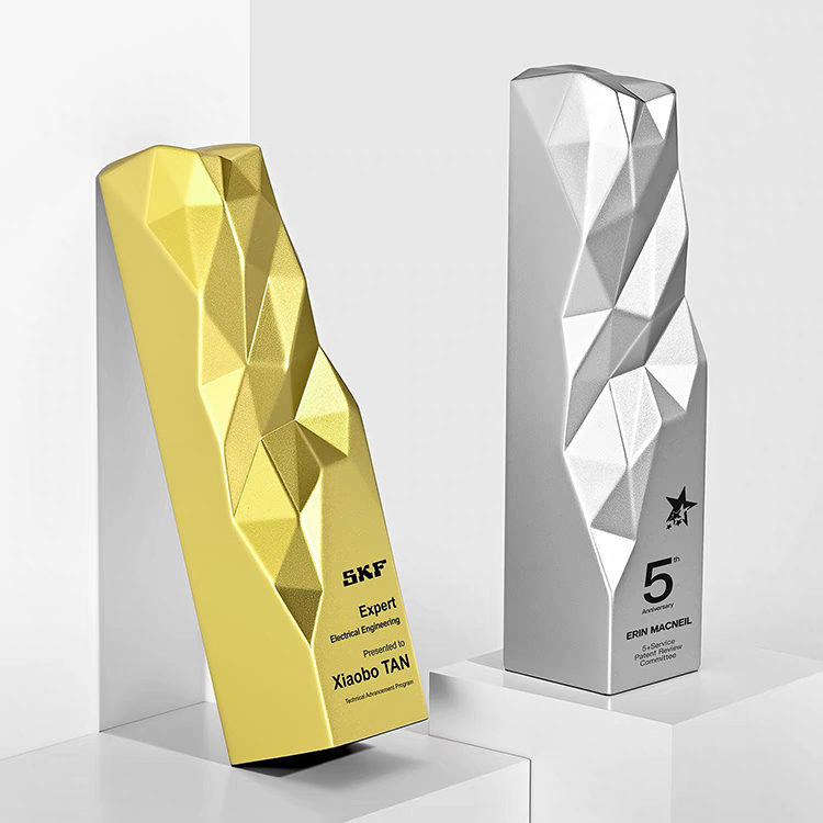 3D Printed Gold Silver Bronze Resin Tower Trophy Award