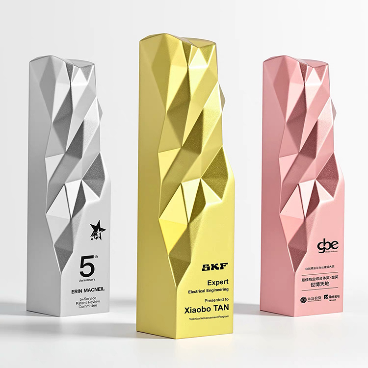 3D Printed Gold Silver Bronze Resin Tower Trophy Award