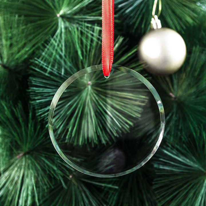 Wholesale Clear K9 Blank Christmas Crystal Ornament Custom Round Glass Christmas Ornaments K9 Glass Christmas Ornament