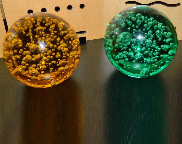 Amber Glass Air Bubble Sphere Crystal Ball MH-Q0154