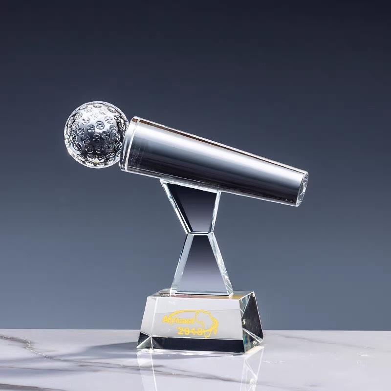 Personalized Crystal Microphone Trophy Awards MH-FJ0043