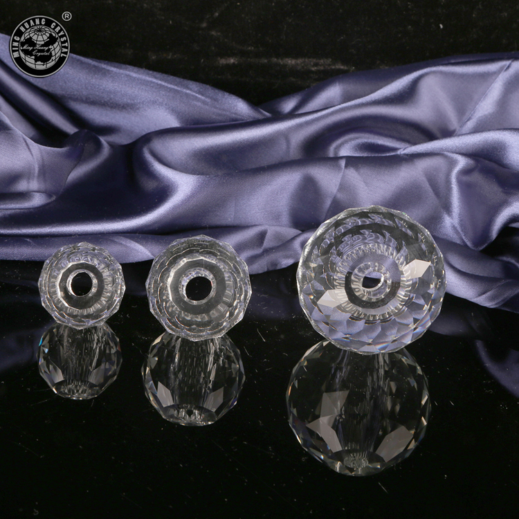 Solid Faceted Crystal Glass Sphere Ball with Hole MH-Q0233