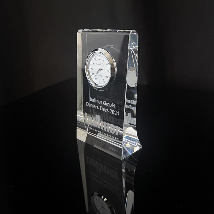 Personalized Business Award Crystal Clock MH-C0209