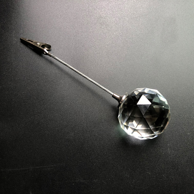 Cut Crystal Ball Photo Place Name Card Holder MH-B0374