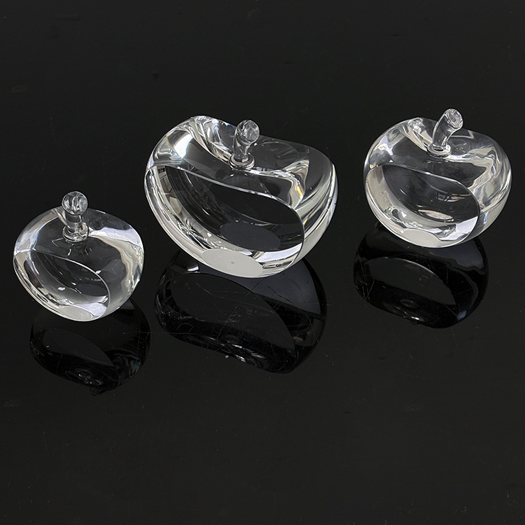 Blank Crystal Apple Optical Paperweight
