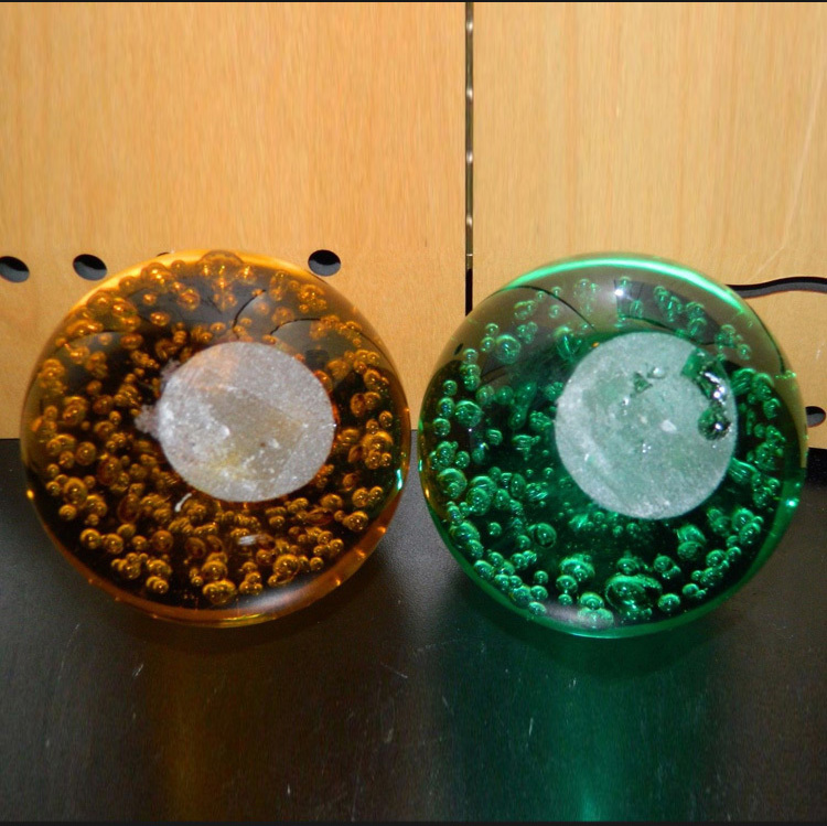 Amber Glass Air Bubble Sphere Crystal Ball MH-Q0154