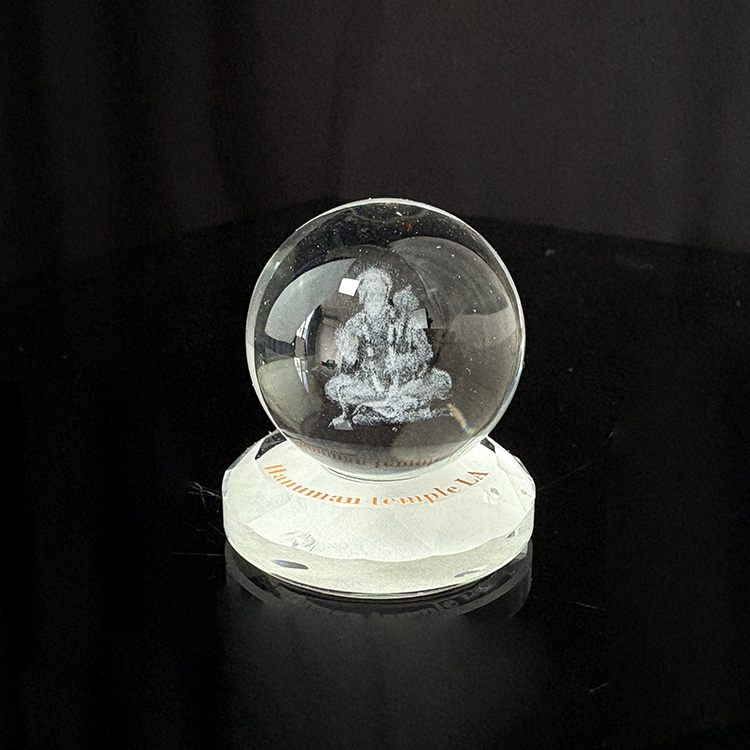 Laser Hinduism Crystal  Ball with Base for Car Decoration MH-Q0291