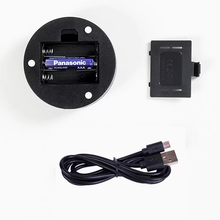 Black Silver Round Color Display 7 LED Color Light Stand Base for Crystal MH-F0640