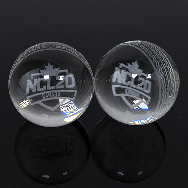 Personalized Crystal Glass Cricket Ball Paperweight Crystal MH-Q0294