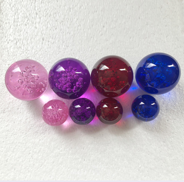 Pink Crystal Heavy Glass Bubble Sphere Ball MH-Q0237