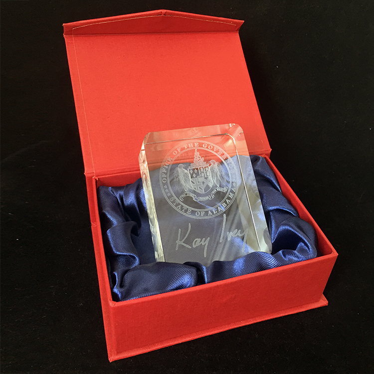Personalized 3d Laser Rectangle Crystal Paperweight MH-F0616