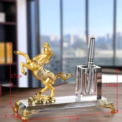 Gold horse with clear