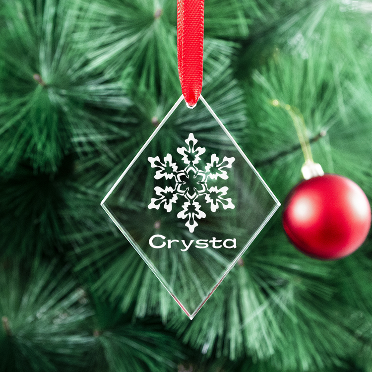 WZ Cheap Wholesale K9 Crystal Glass Pendant Personalized logo Hanging Crystal Glass Ornaments for Christmas