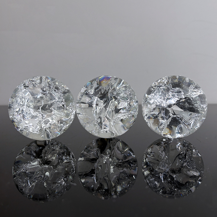 Clear Glass Crystal Ice Crack Ball Sphere MH-Q0223