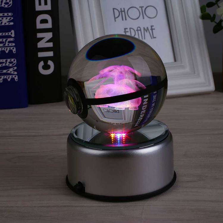 Crystal K9 Glass Ball 3D Lighting up Crystal  Ball LED Base MH-Q0224