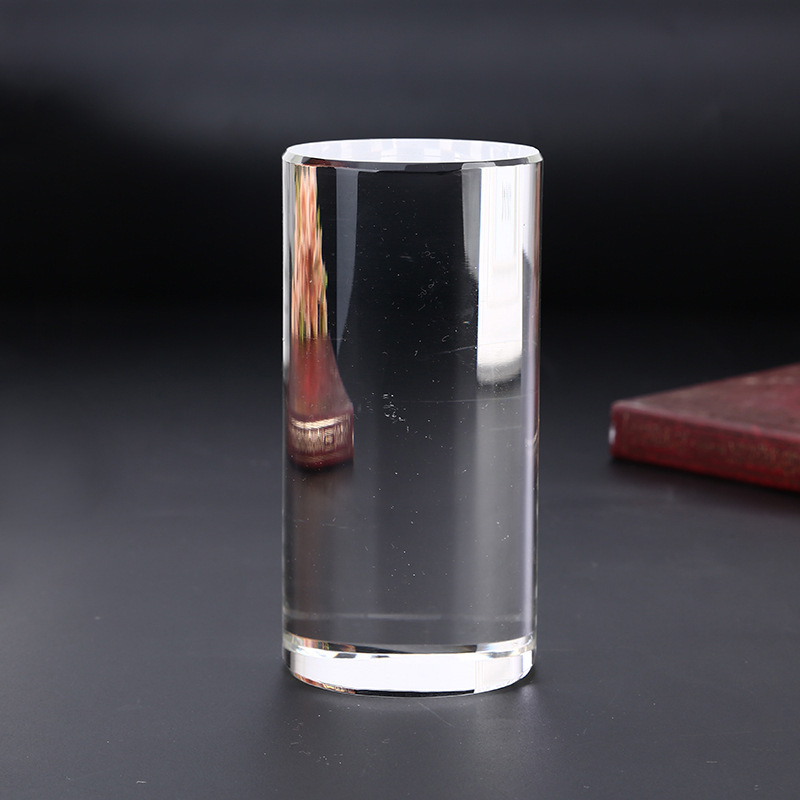 Blank Cylinder Crystal Paperweight