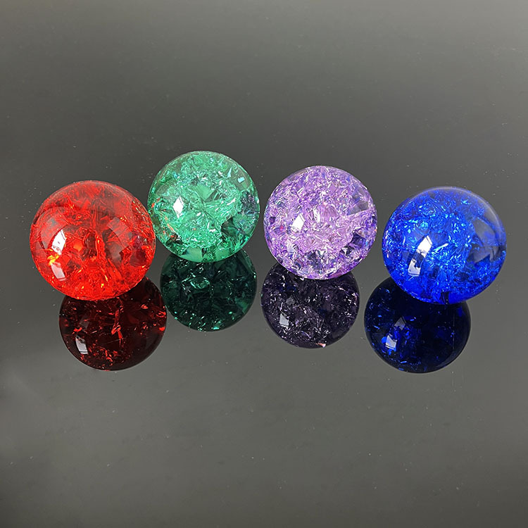 Colored Glass Crystal Ice Cracked Ball Sphere MH-Q0262